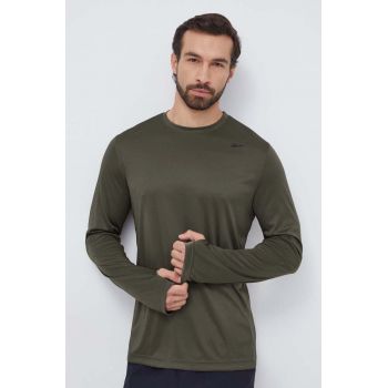 Reebok mânecă lungă de antrenament Tech culoarea verde, neted