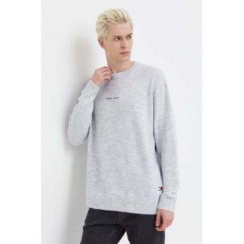 Tommy Jeans pulover bărbați, culoarea gri DM0DM18360