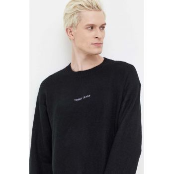 Tommy Jeans pulover bărbați, culoarea negru DM0DM18360 ieftin