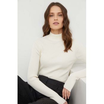 Answear Lab pulover culoarea alb, light, cu turtleneck ieftin