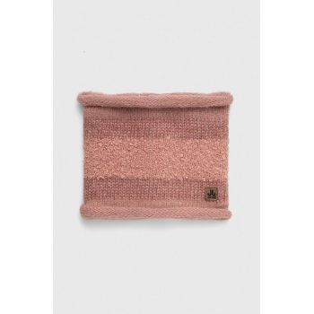 Jail Jam fular din amestec de lana culoarea roz, modelator ieftin