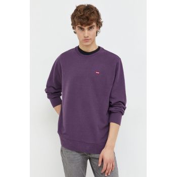 Levi's bluza barbati, culoarea violet, neted de firma original