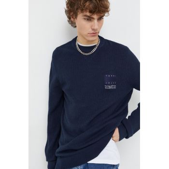 Tommy Jeans pulover bărbați, culoarea bleumarin, light DM0DM18456