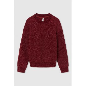 Pulover tricotat masiv cu maneci raglan Ronela
