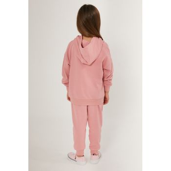 Set de hanorac si pantaloni de trening cu broderie logo