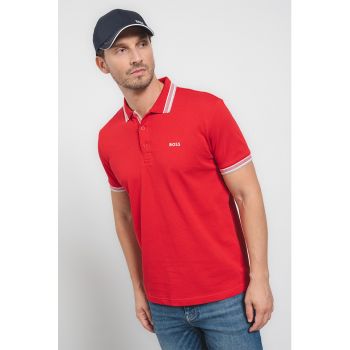 Tricou polo regular fit cu accente contrastante Paddy