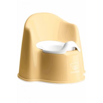 BabyBjorn - Olita cu protectie spate Potty Chair Powder Yellow/white de firma originala
