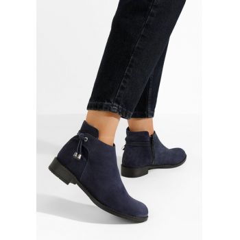 Ghete dama piele Dezara V3 navy la reducere