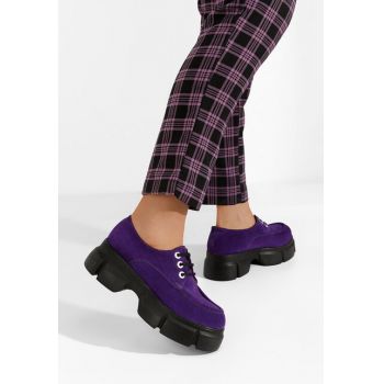 Pantofi casual cu platformă Catarina mov de firma originala