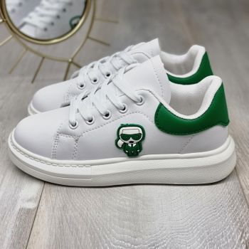 Adidasi Baiat Alb/Verde Cu Siret Vazquez de firma originali