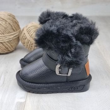 Ghete Copii Tip UGG Negre Emerson