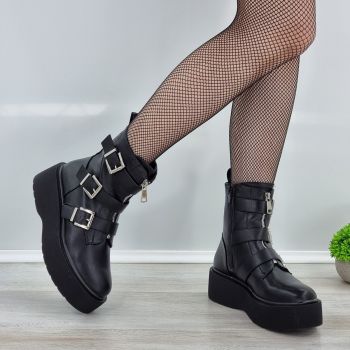 Ghete Damă Negre Cu Fermoar Elnora