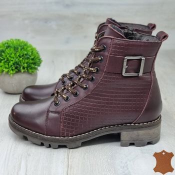 Ghete Imblanite Dama Visinii Piele Naturala Ondina ieftine la reducere