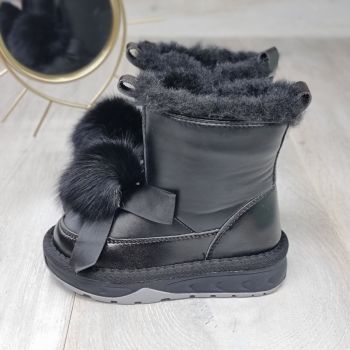 Ghete Tip UGG Copii Negre Marca