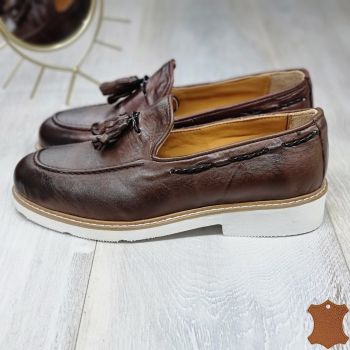 Pantofi Barbat Maro Piele Naturala Diamon de firma originali