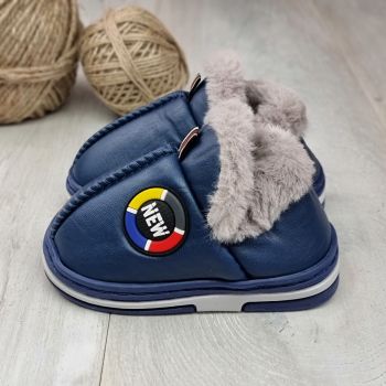 Papuci Băiat Bleumarin Lux