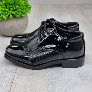 Pantofi Baiat Negri Cu Siret Aximus la reducere