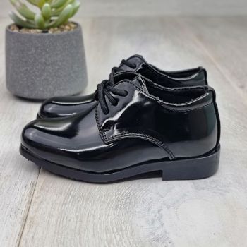 Pantofi Baiat Negri Cu Siret Fremir la reducere