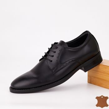 Pantofi Barbat Negru Piele Naturala Mardu de firma originali
