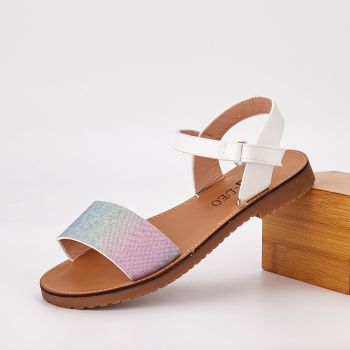 Sandale Fata Alb/Color Cu Arici Mermin de firma originale