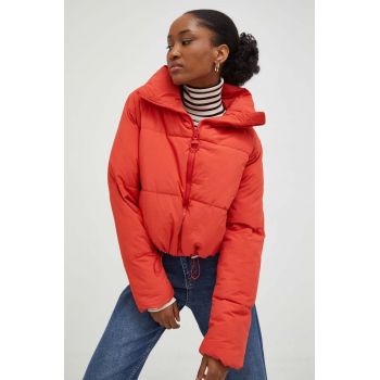 Answear Lab geaca femei, culoarea portocaliu, de iarna, oversize ieftina