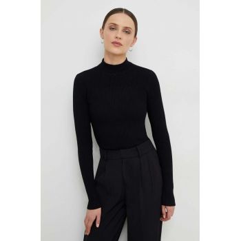 Answear Lab pulover culoarea negru, light, cu turtleneck