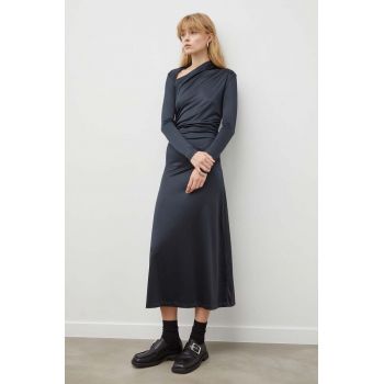 Day Birger et Mikkelsen rochie culoarea negru, maxi, evazati