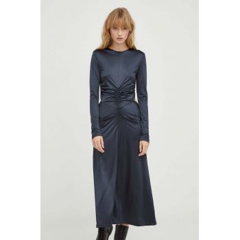 Day Birger et Mikkelsen rochie culoarea negru, maxi, evazati