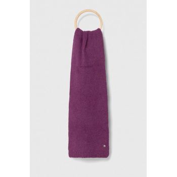 Granadilla esarfa din amestec de lana culoarea violet, neted de firma original