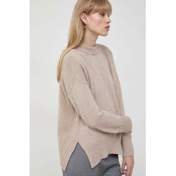 Marella pulover de lana femei, culoarea bej