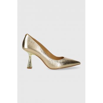 MICHAEL Michael Kors pantofi cu toc Clara culoarea auriu, 40H3CLMP1M