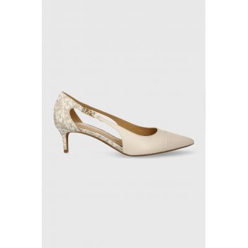 MICHAEL Michael Kors pumps Veronica culoarea bej, pe toc jos, 40H3VRMP2L de firma originali