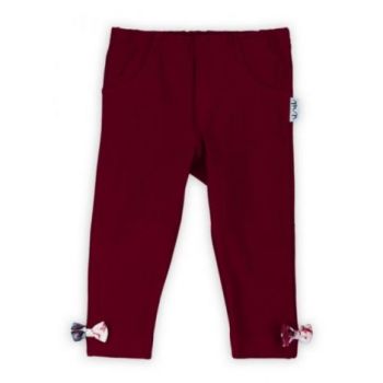 Pantalon cu fundite (180280) Colectia  Kate  2021 Visiniu Marimea 110