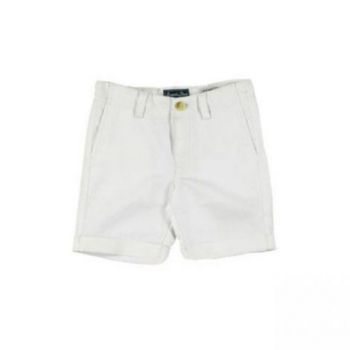 Pantaloni scurti albi din in (3203), 6 ani / 116 cm la reducere