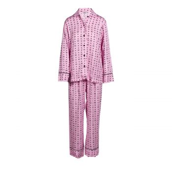 All Over Eye Star Twill Long Pyjamas Fantasia Rosa XS