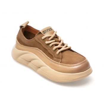 Pantofi GRYXX maro, 800210, din piele naturala