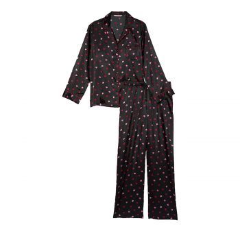 Satin long pajama set l