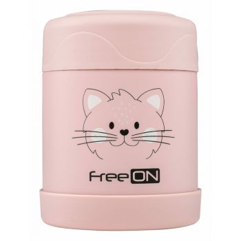 Termos FreeON pentru alimente solide Pink Kitty la reducere