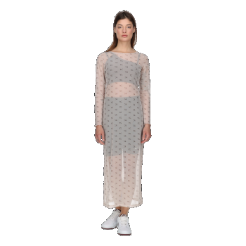 W NSW AIR AOP MESH LS DRESS ieftina