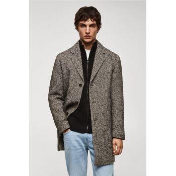 Palton regular fit din amestec de lana Salford