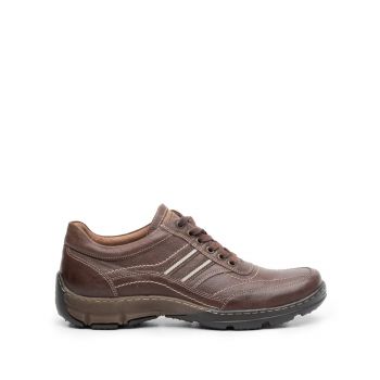 Pantofi casual barbati din piele naturala, Leofex - 131 maro box de firma originali