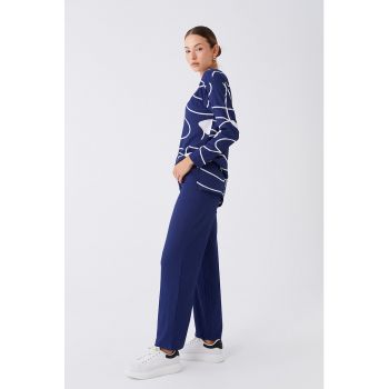 Pantaloni slim fit texturati