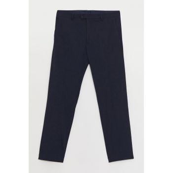 Pantaloni eleganti regular fit cu talie medie