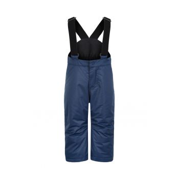 Pantaloni impermeabili pentru ski cu bretele si parazapezi - Albastru inchis -