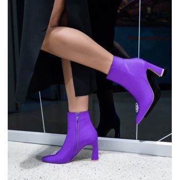 Botine dama Nola Mov ieftine