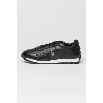 Pantofi sport din piele ecologica cu logo