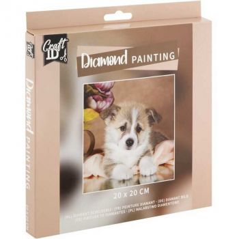 Set Creativ cu Diamante Rotunde Diamond Painting Catel  20x20cm