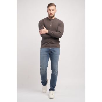 Bluza Henley de bumbac