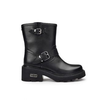 Ghete biker de piele Grace 3925