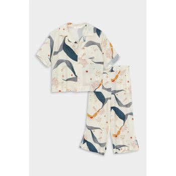Pijama cu imprimeu grafic